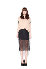 High Waisted Lace Skirt