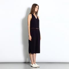 Three-quarter length halterneck playsuit
