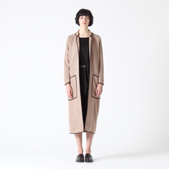 Long Cardigan with Contrast Binding