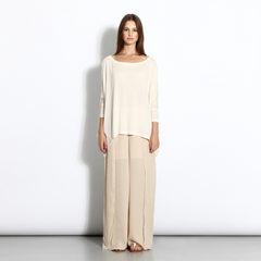 Oversized top with chiffon side panels