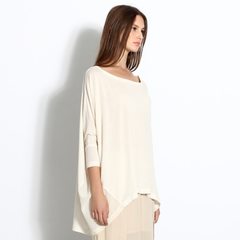 Oversized top with chiffon side panels