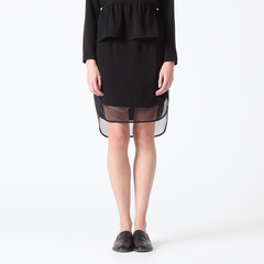 Pencil Skirt with Organza Underlay