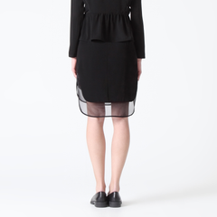 Pencil Skirt with Organza Underlay