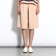 Knee-length culottes with pleats