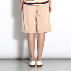 Knee-length culottes with pleats