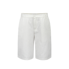 White cotton chino shorts