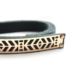 Olive Faux Fur Belt with Gold-Tone Metal Plate
