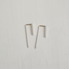 Silver-tone bar earrings