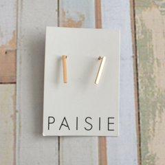 Gold-tone bar earrings