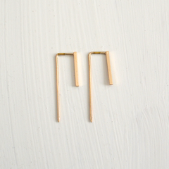 Gold-tone bar earrings