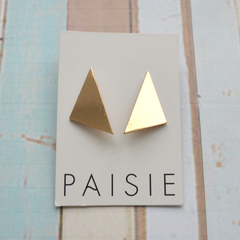Gold-tone triangle earrings