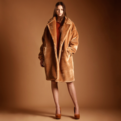 Oversized teddy bear coat