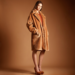 Oversized teddy bear coat