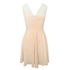 Skater dress with Lace Cut Out Panels