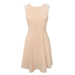 Skater dress with Lace Cut Out Panels