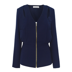 Fitted Jacket with Cut Out Shoulder