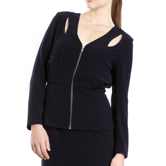 Fitted Jacket with Cut Out Shoulder