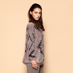 Fluffy Aztec Jumper