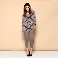 Fluffy Aztec Jumper