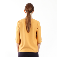 Mid Sleeve Top with Navy Pockets