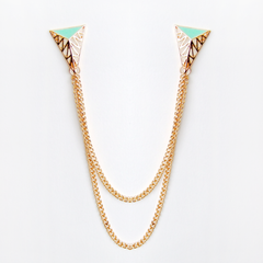 Pastel Green Collar Clips